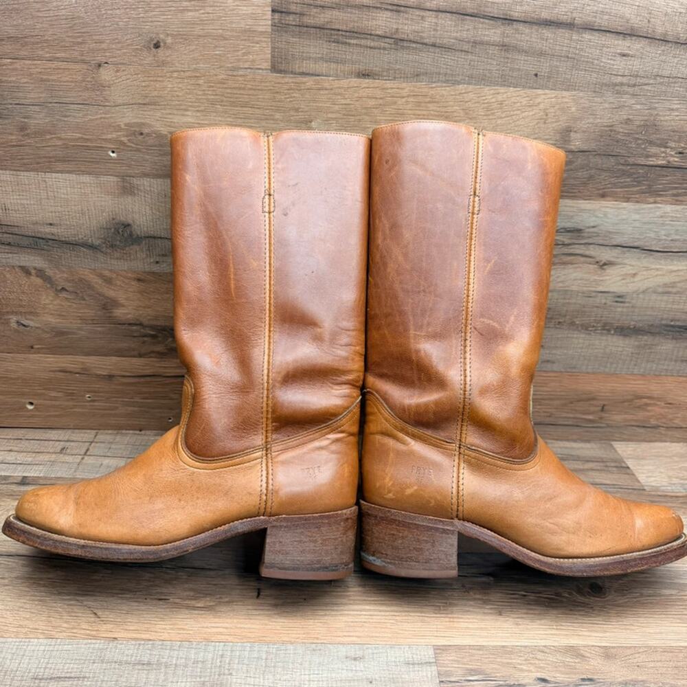 Vibrage Frye Campus women size  8.5EE Boots Brown Leather MADE in USA - Picture 8 of 12